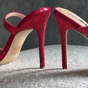 Steve Madden Red jeweled heels